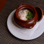 Драники со свиной вырезкой, грибами и луком в сметанном соусе