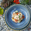 Филе морского окуня с овощами Стир-фрай и сливочно-чесночным соусом