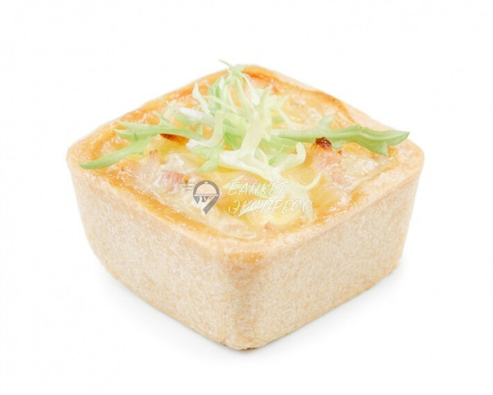 Мини-киш «Лорен» с ветчиной и сыром в сливочном суфле и тархуном