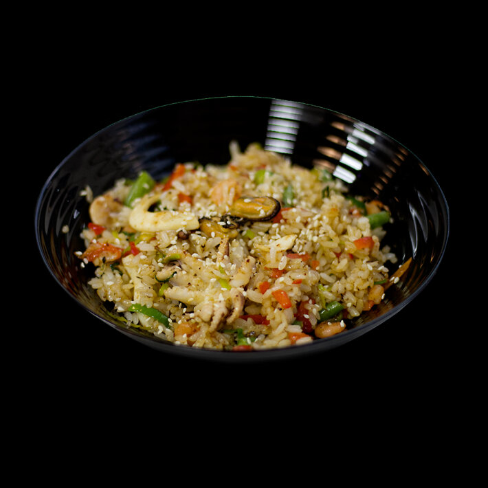Рис «Гохан» с морепродуктами и овощами
