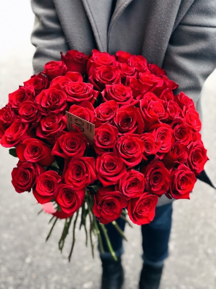 51 красная роза (60 см)