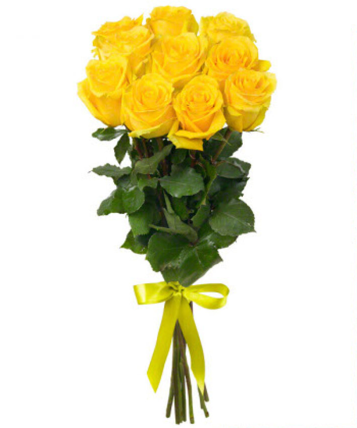 Букет из 11 жёлтых роз