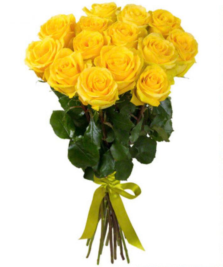 Букет из 15 жёлтых роз
