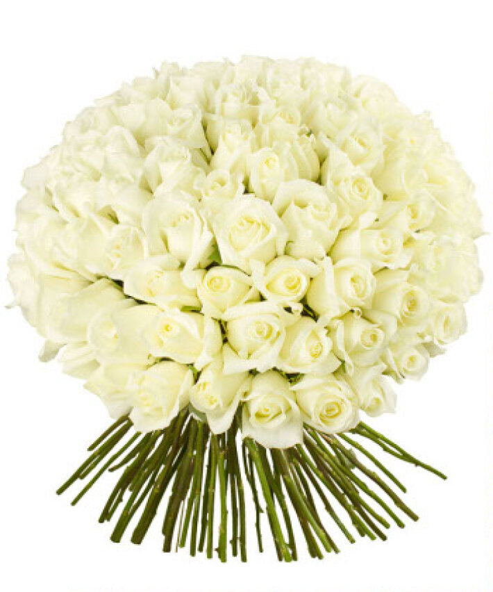 Букет «101 белая роза»