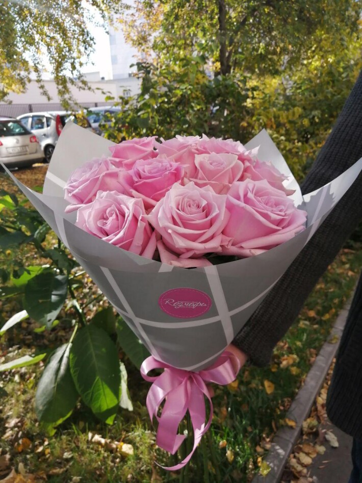 Букет «11 розовых роз»