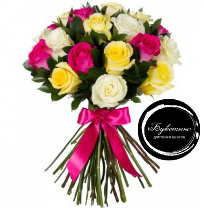 Букет «25 разноцветных роз»