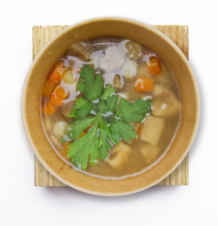 Суп с лесными грибами