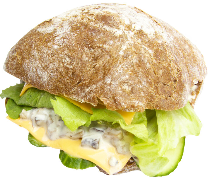 Сэндвич с грибами и сыром «Чеддер»