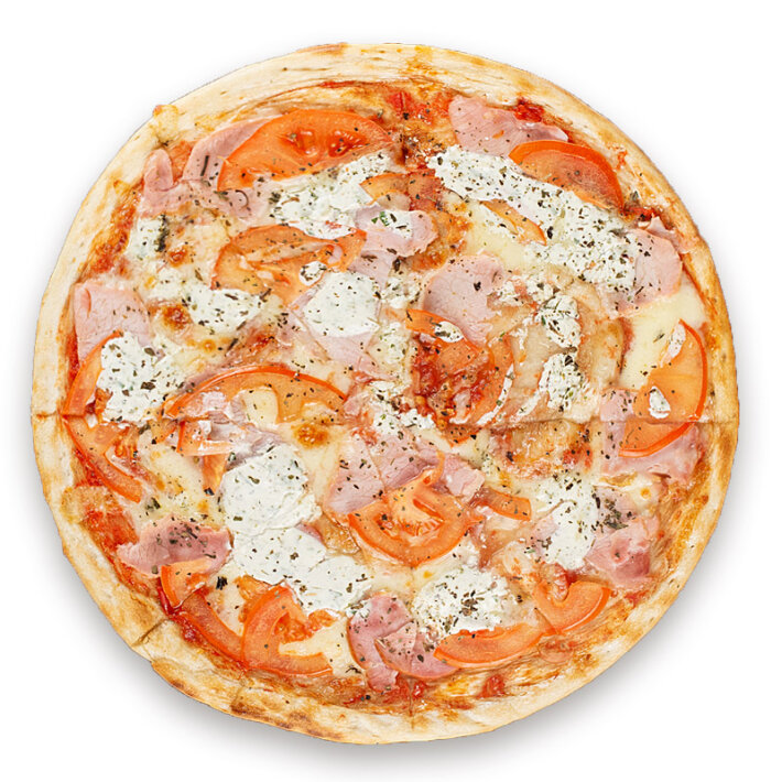 Пицца «С ветчиной и помидорами»