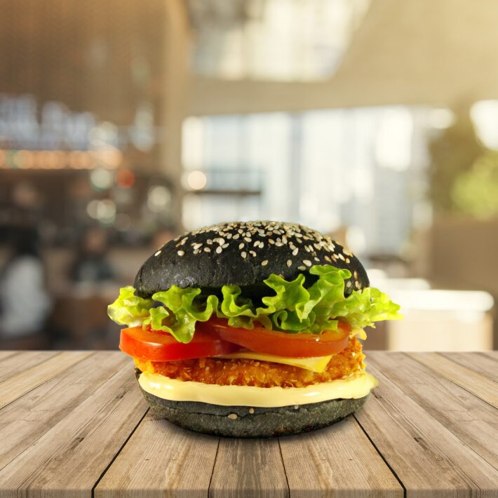 Black burger с куриной котлетой