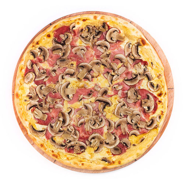 Пицца «Ветчина и грибы» с сырным бортом
