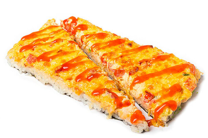 Суши-пицца с лососем