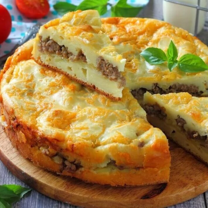 Закрытый пирог с сыром и картофелем