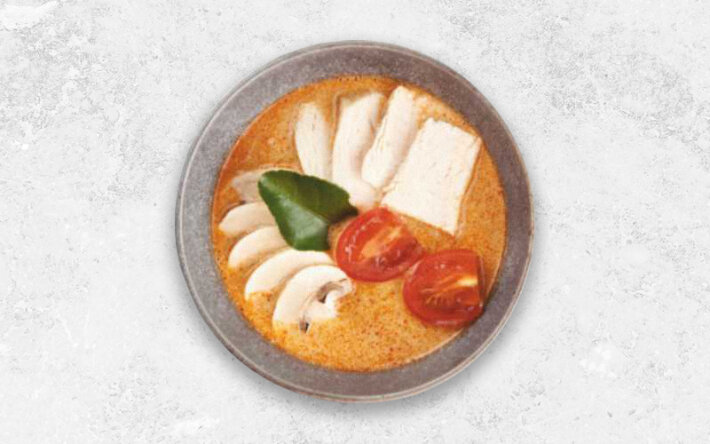 Суп «Том Ям» с курицей + порция риса