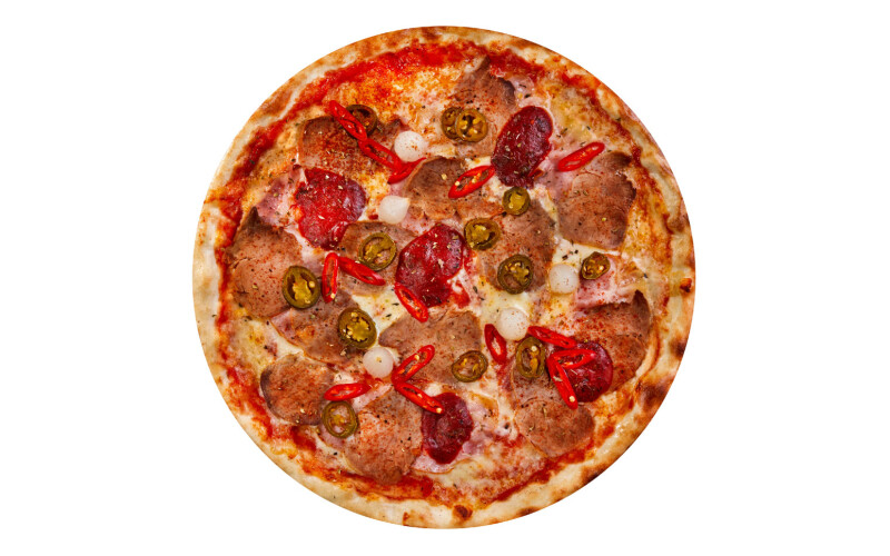Пицца «Огненная» с пышным краем