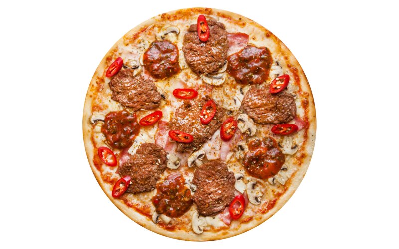 Пицца «Охотничья» с пышным краем