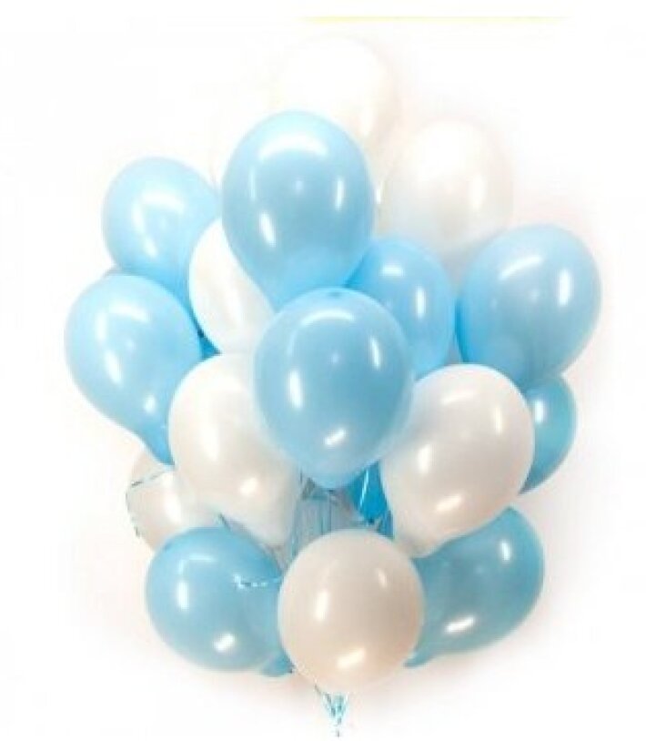 Бело-голубые шары