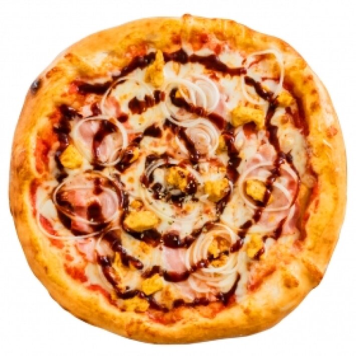 Пицца «Чикен барбекю» с пышным краем