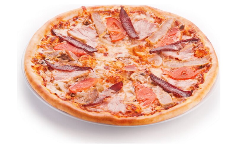 Пицца «Мясная» на пышном тесте