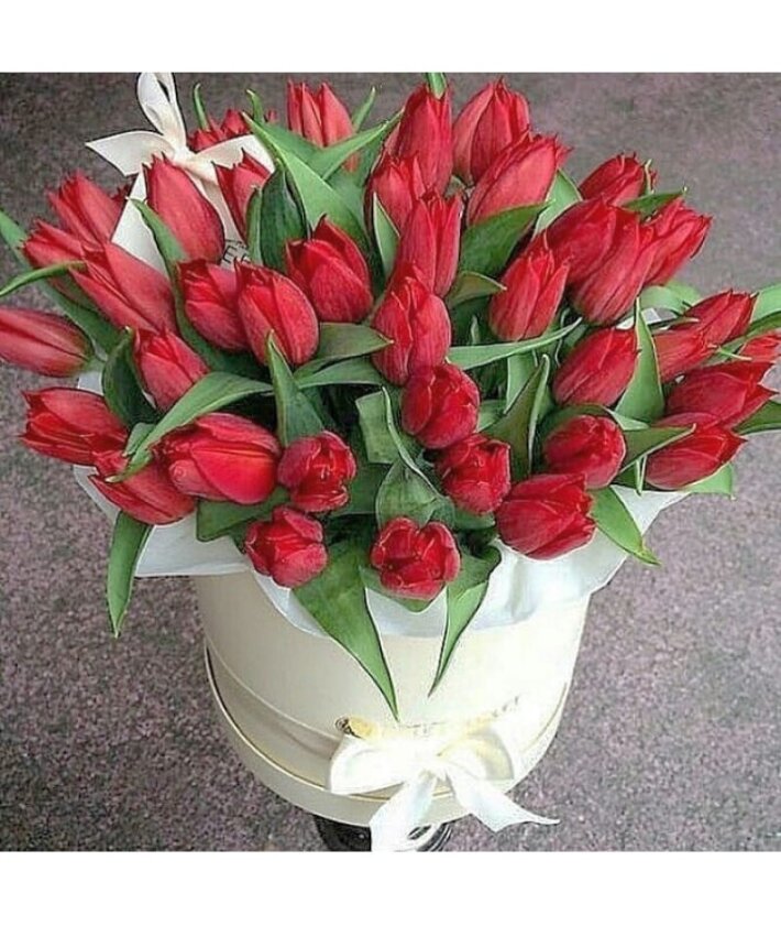 51 тюльпан в цилиндре «Время любить»