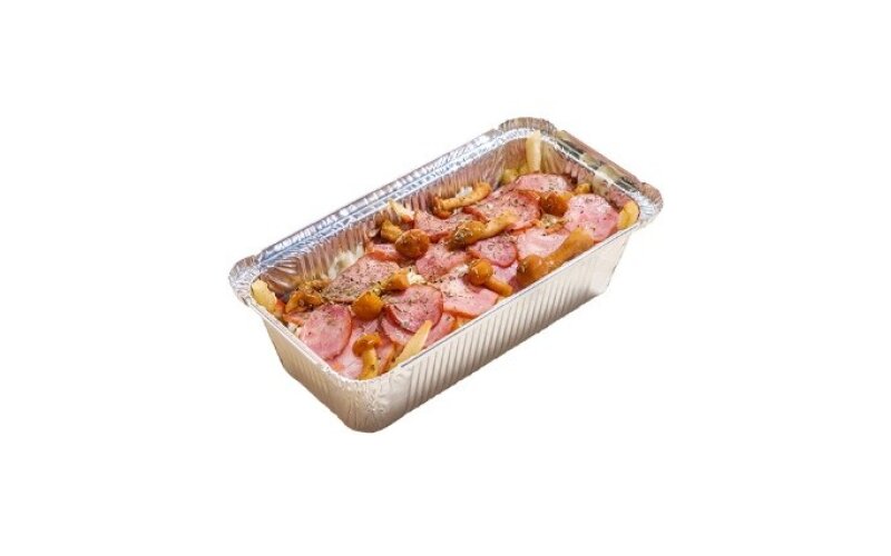 Чизи фри с колбасками и грибами