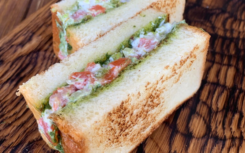 Клаб-сэндвич с сёмгой
