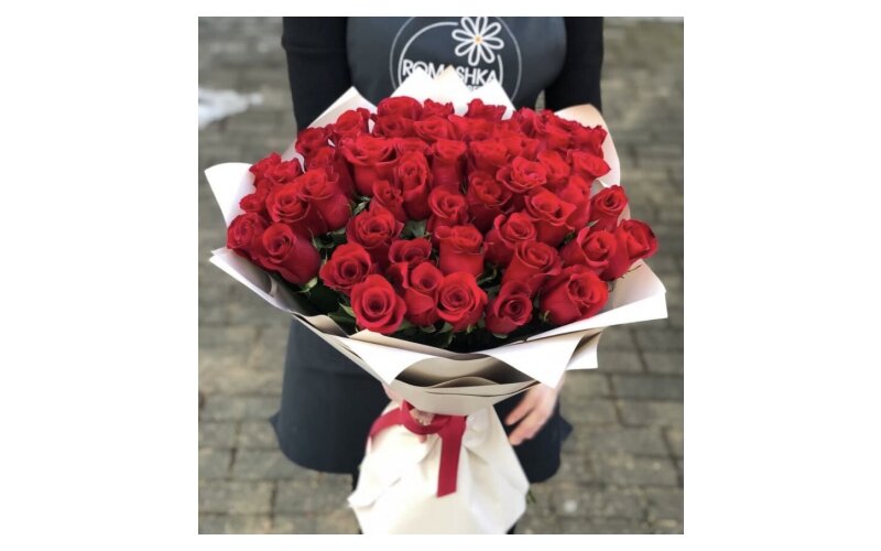 Букет «Красный бархат» 51 роза