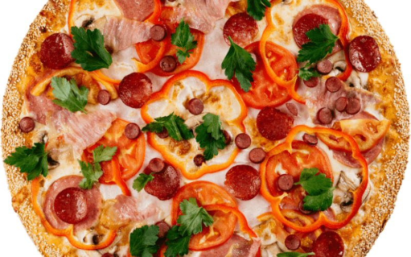 Маленькая пицца с мясной начинкой