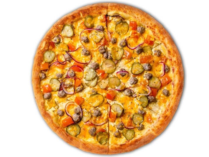 Пицца «Мясная» с соусом «Гриль»