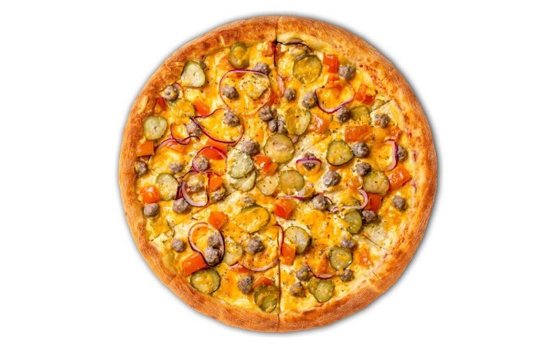 Пицца «Мясная» с соусом «Гриль»