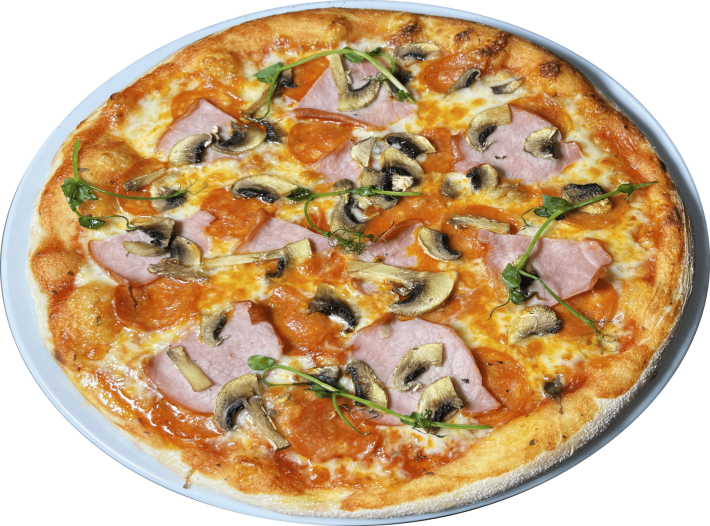 Пицца «Салями, ветчина, грибы»