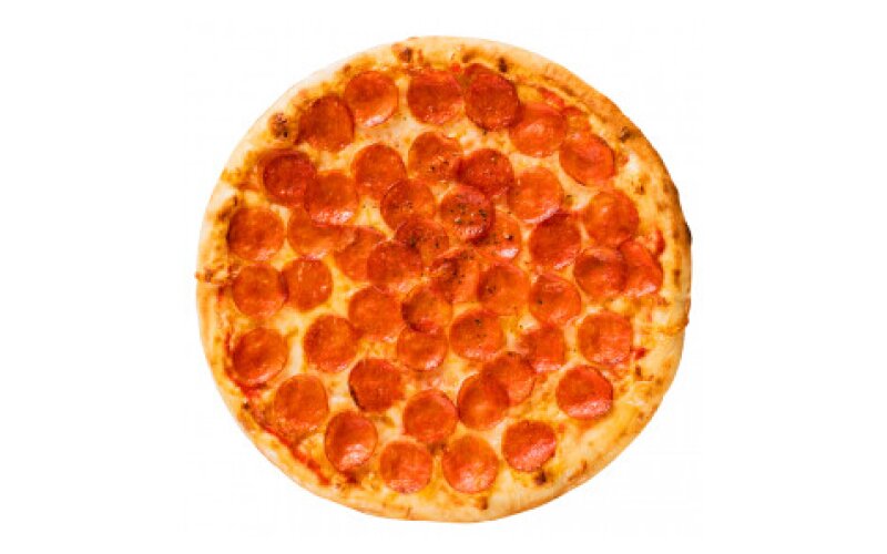 Пицца «Супер пепперони» на тонком тесте