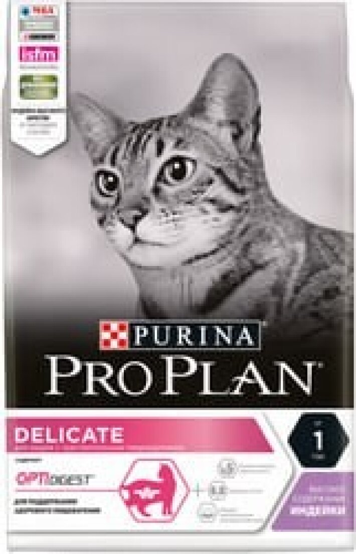 Сухой корм для кошек Pro Plan Delicate Adult Optidigest с индейкой Россия