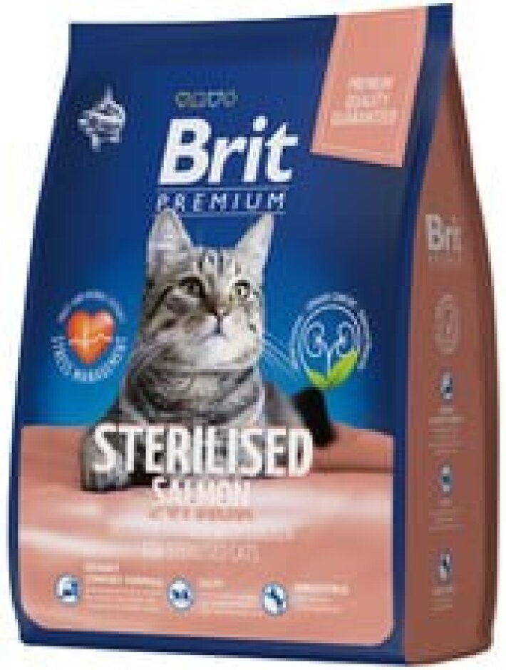 Brit Premium Cat Sterilized Salmon and Chicken (для стерилизованных кошек с лососем и курицей) Россия