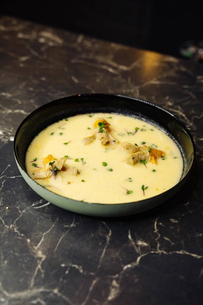 Сырный суп с осменожками