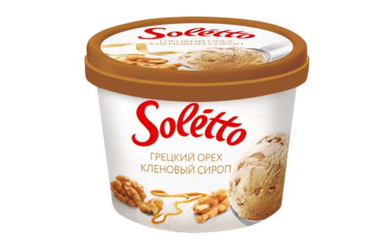 Мороженое Soletto Грецкий орех и кленовый сироп