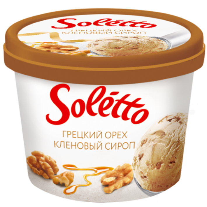 Мороженое Soletto Грецкий орех и кленовый сироп