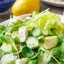 Салат, зеленый с, огурцом и сыром Фета с заправкой