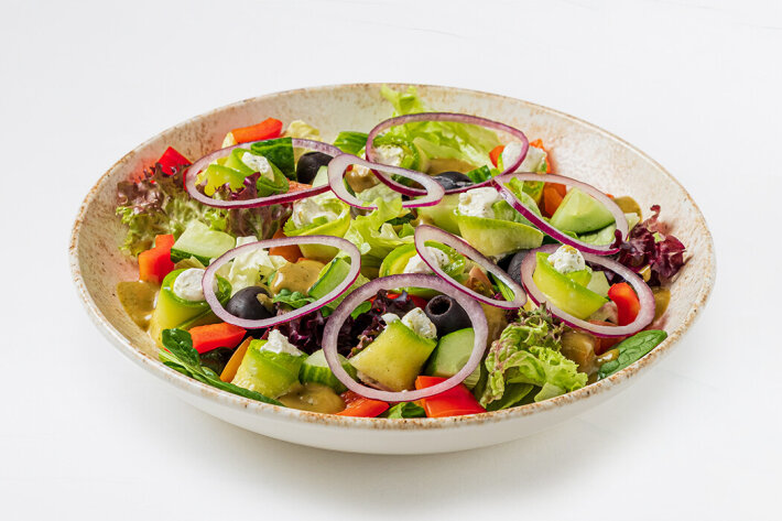 Салат «Греческий салат с рулетиками из цукини» XL